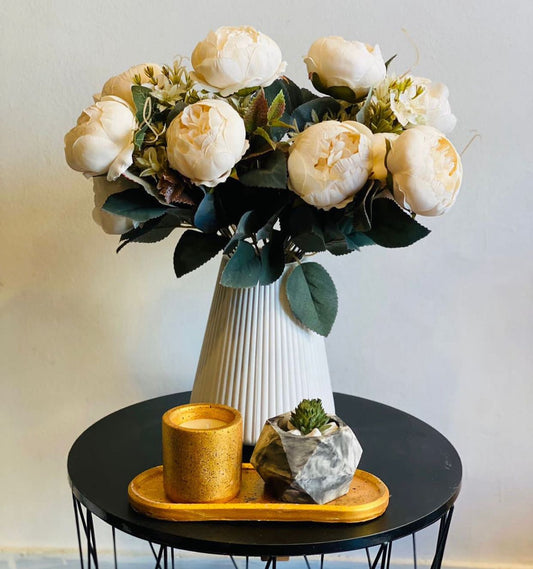 Cream White Rose Bunch